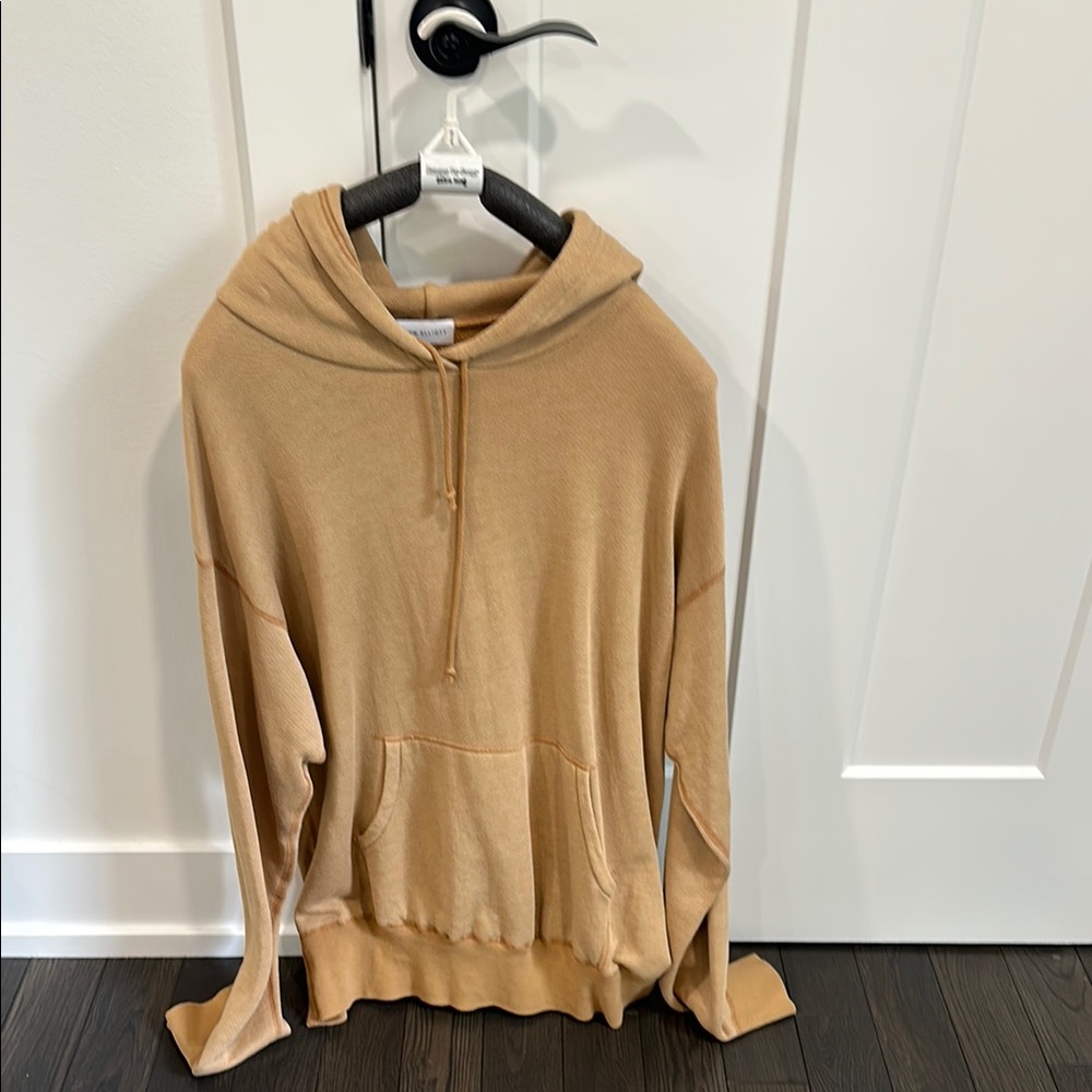 John Elliott Tan Hooded Sweater Relaxed Fit